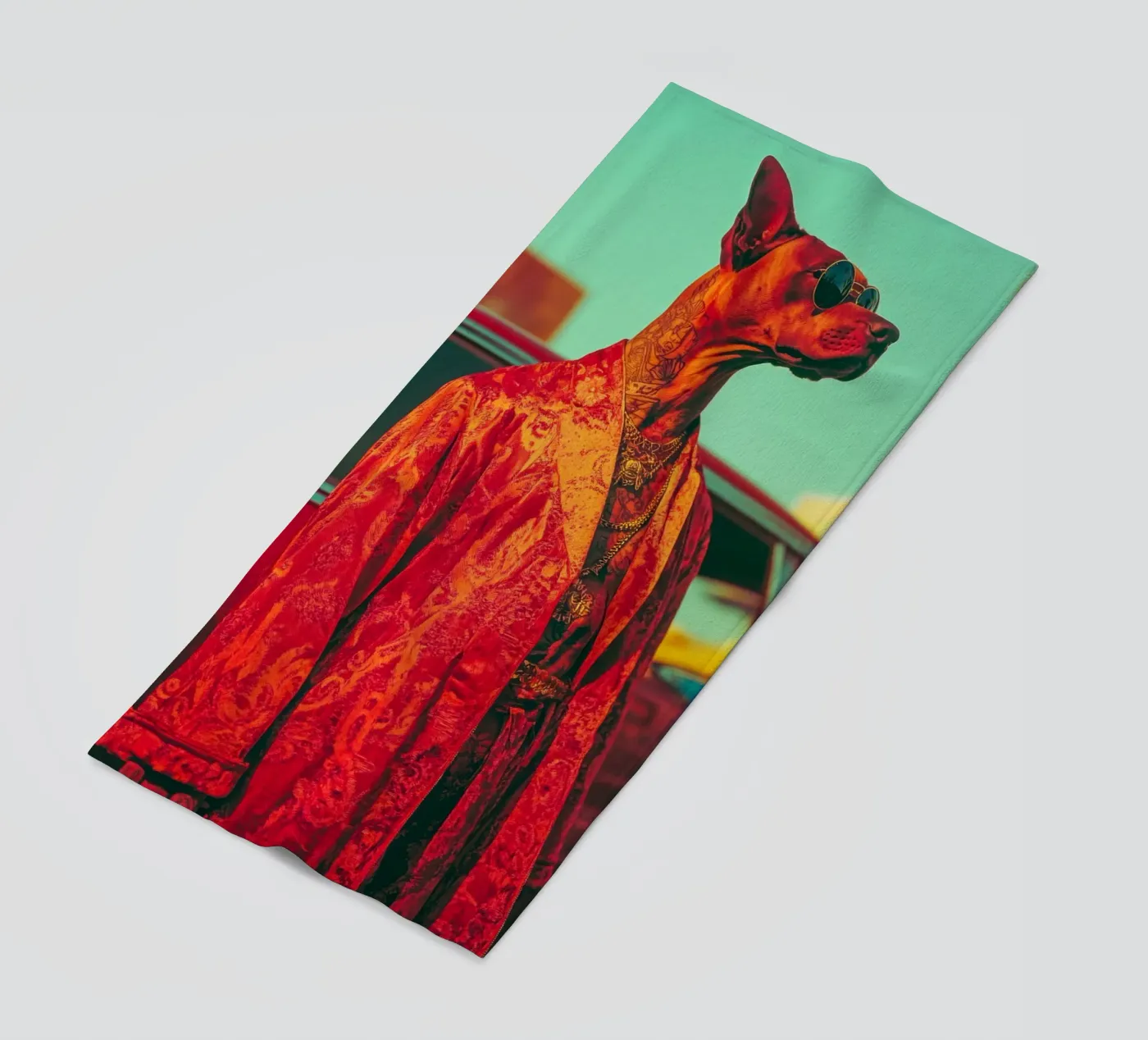 Doby strandhanddoek van Affiches Chien Originales – Dogland