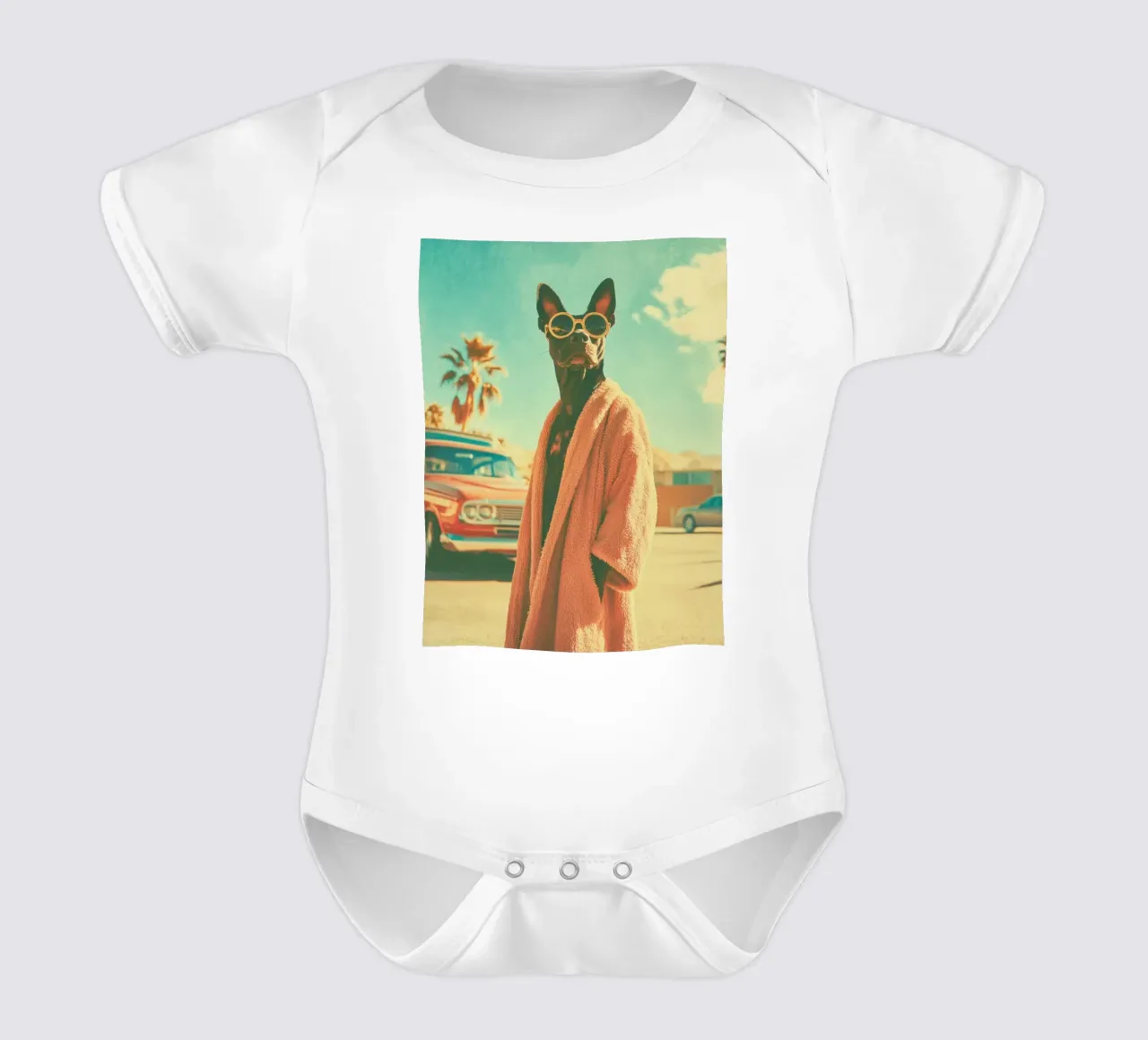 Luny body neonato maniche corte da Affiches Chien Originales – Dogland