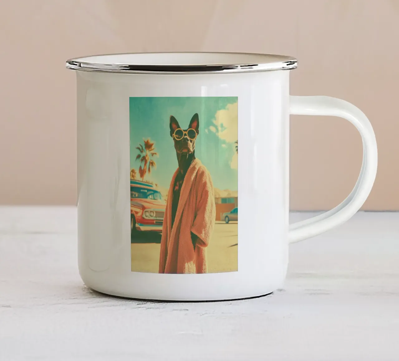 Luny tazza in smalto da Affiches Chien Originales – Dogland