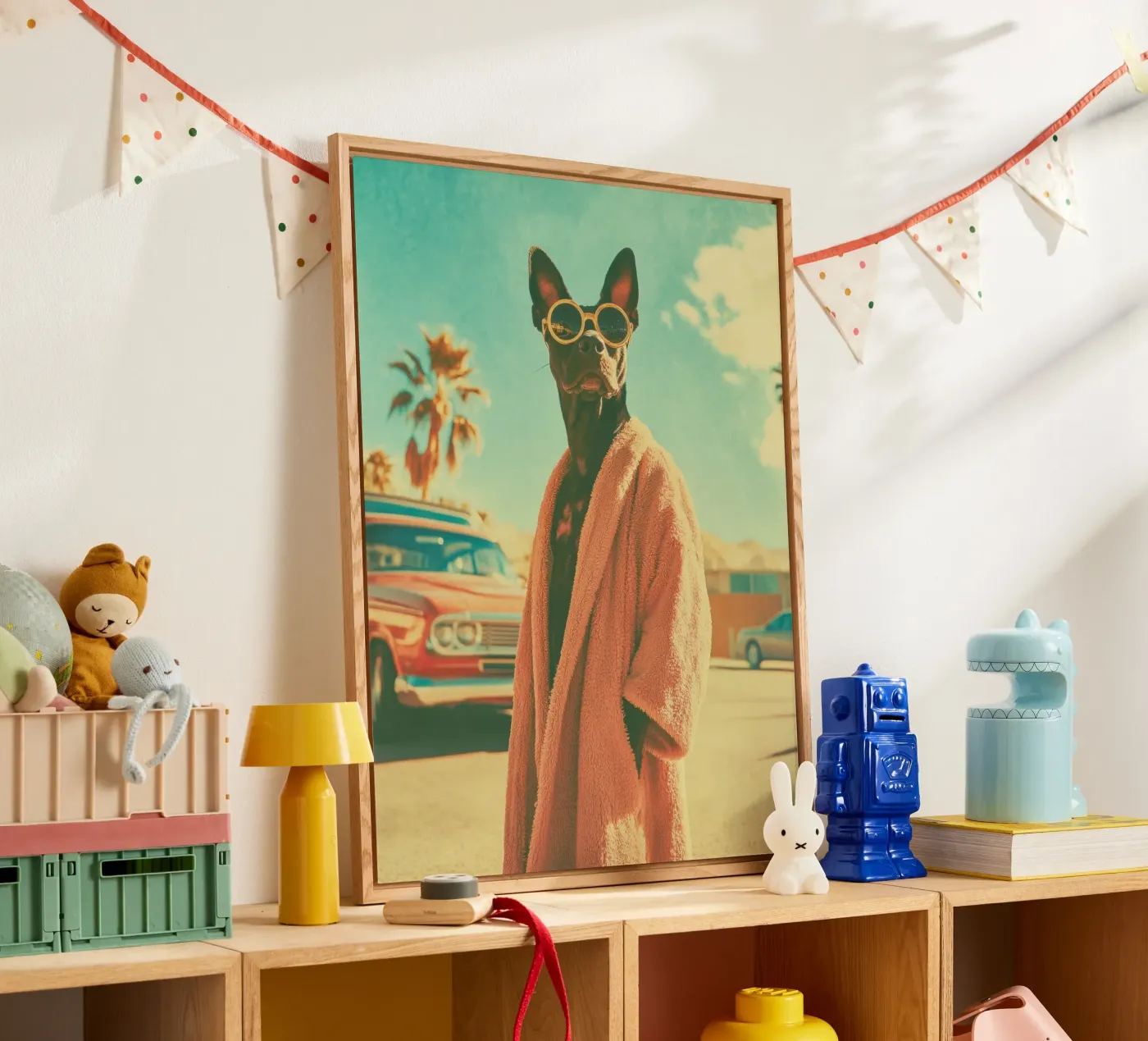 Luny acryl van Affiches Chien Originales – Dogland