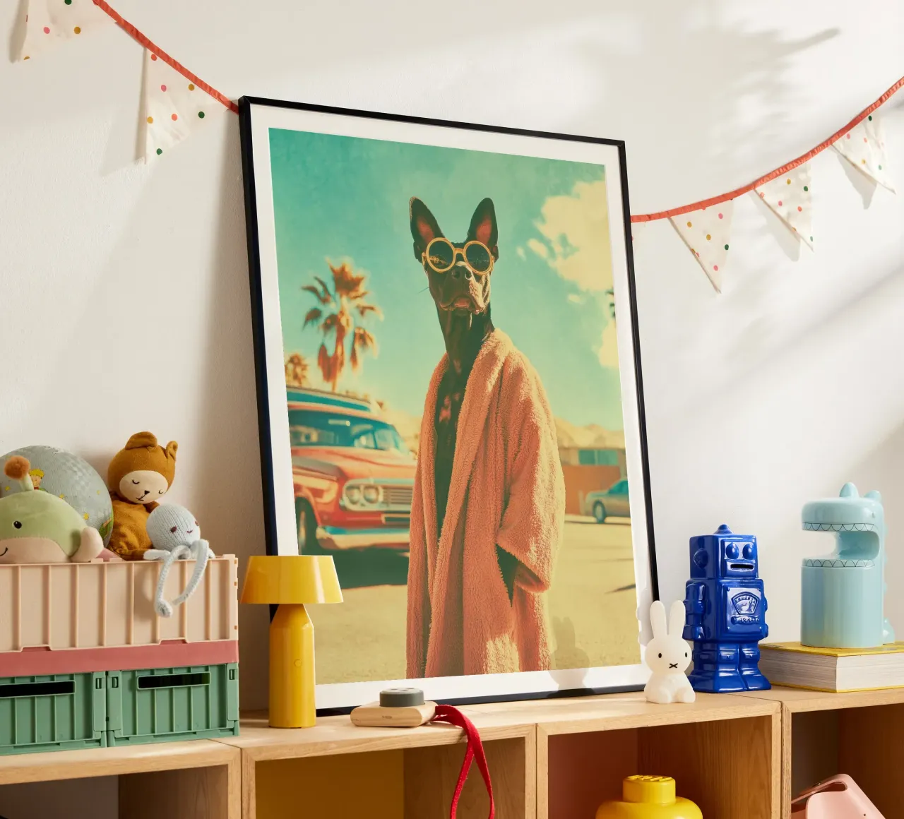 Luny poster con telaio in plastica da Affiches Chien Originales – Dogland