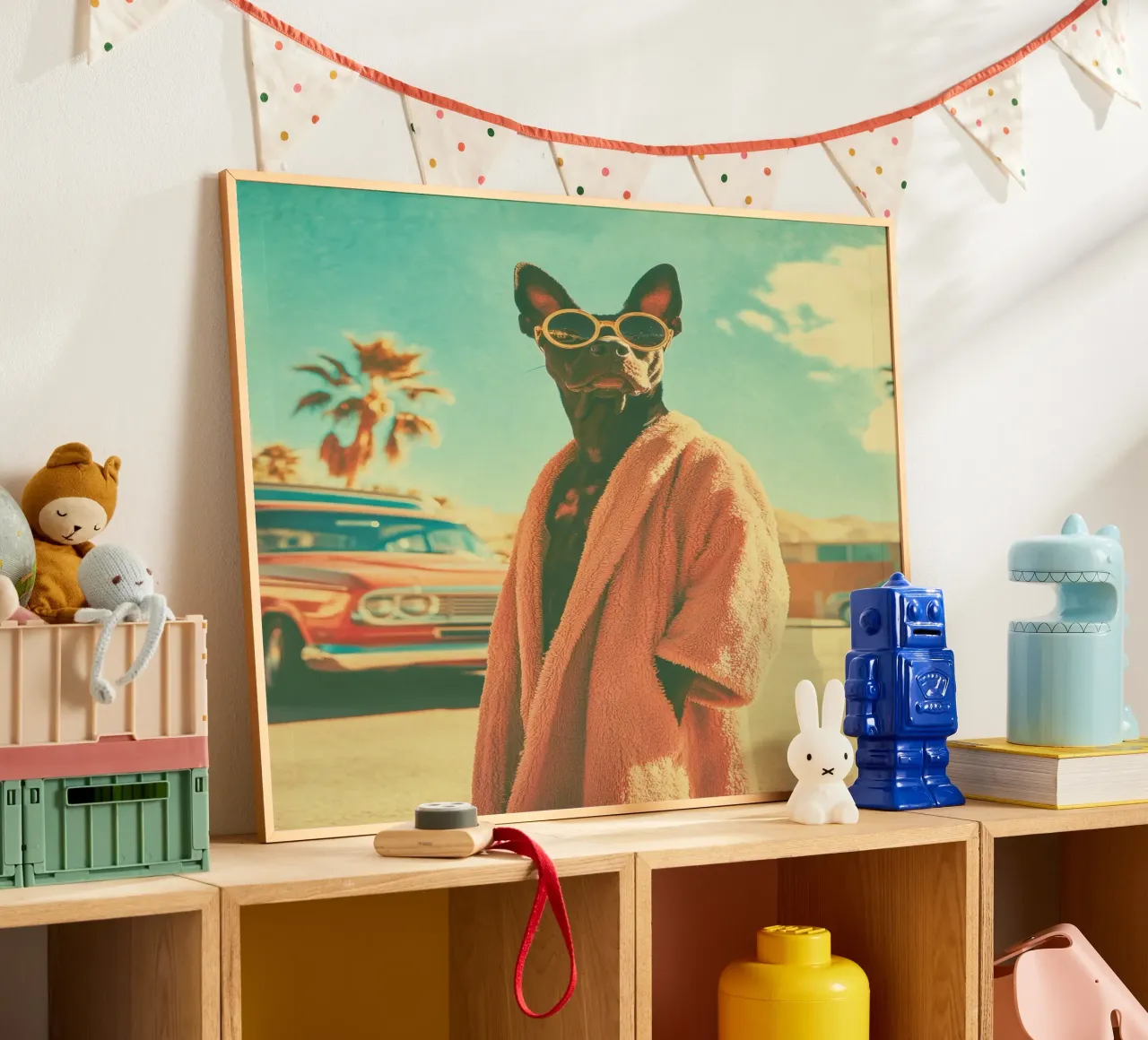 Luny poster con telaio in plastica da Affiches Chien Originales – Dogland