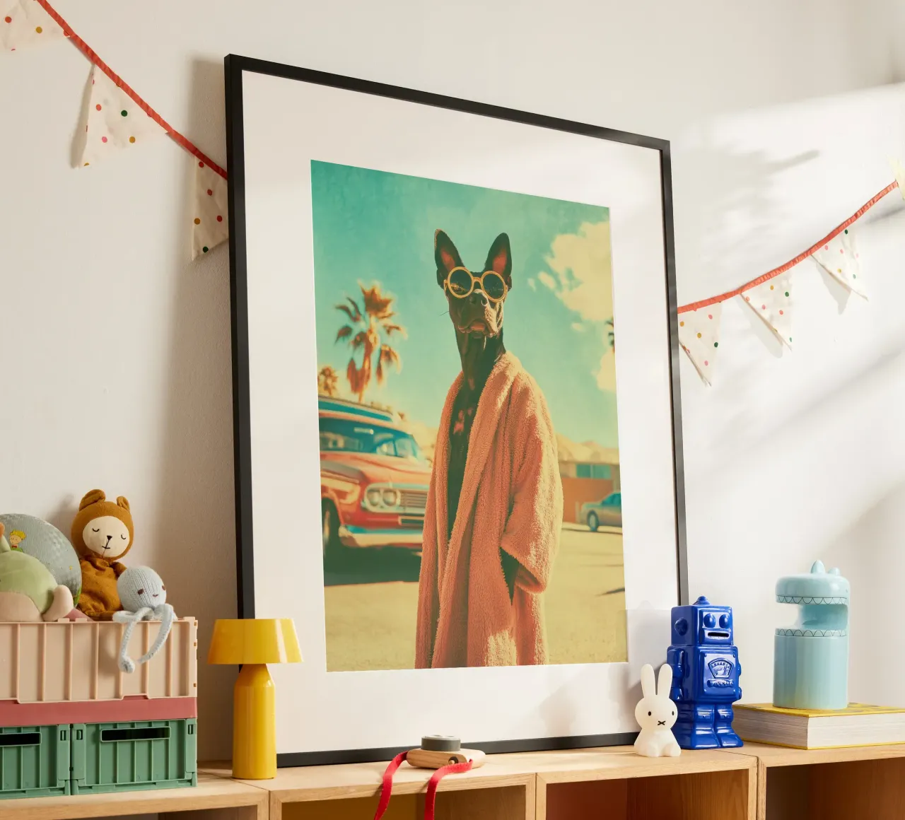 Luny poster con telaio in plastica da Affiches Chien Originales – Dogland
