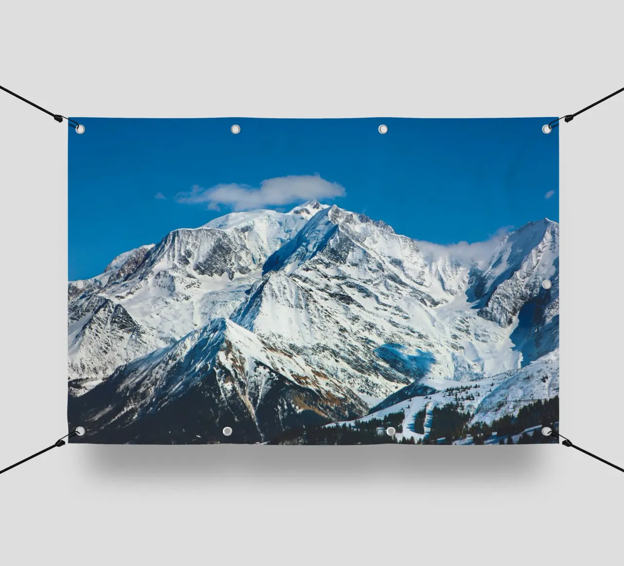Il Monte Bianco tra le nuvole telo in pvc da Dave Hare Photography