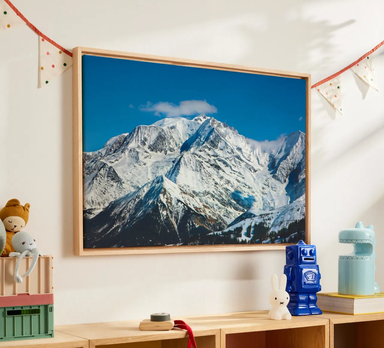 Mont Blanc in Clouds canvas with Floater frame by Dave Hare Photography
