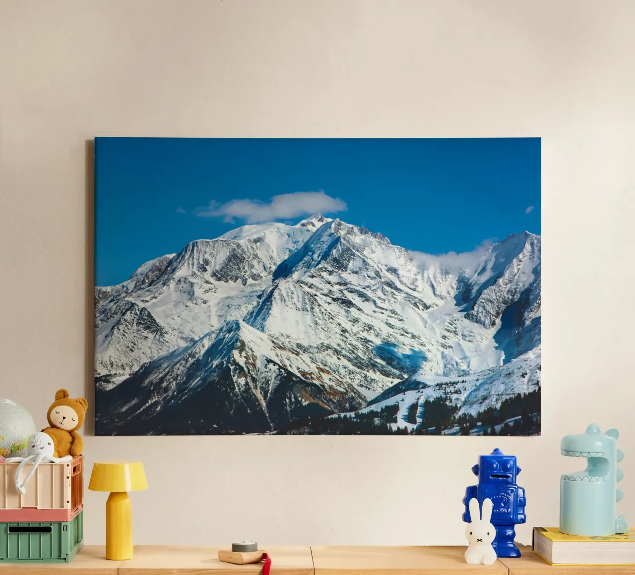 Mont Blanc in Clouds canvas with Floater frame by Dave Hare Photography