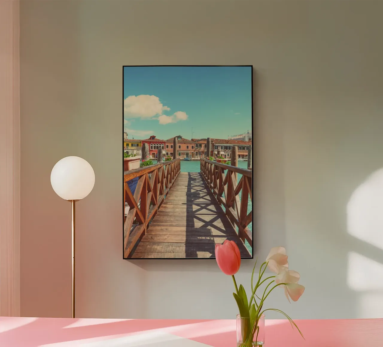 Holzbrücke in Murano (Venedig) Italien Acryl-Glas von amuellerfotografie