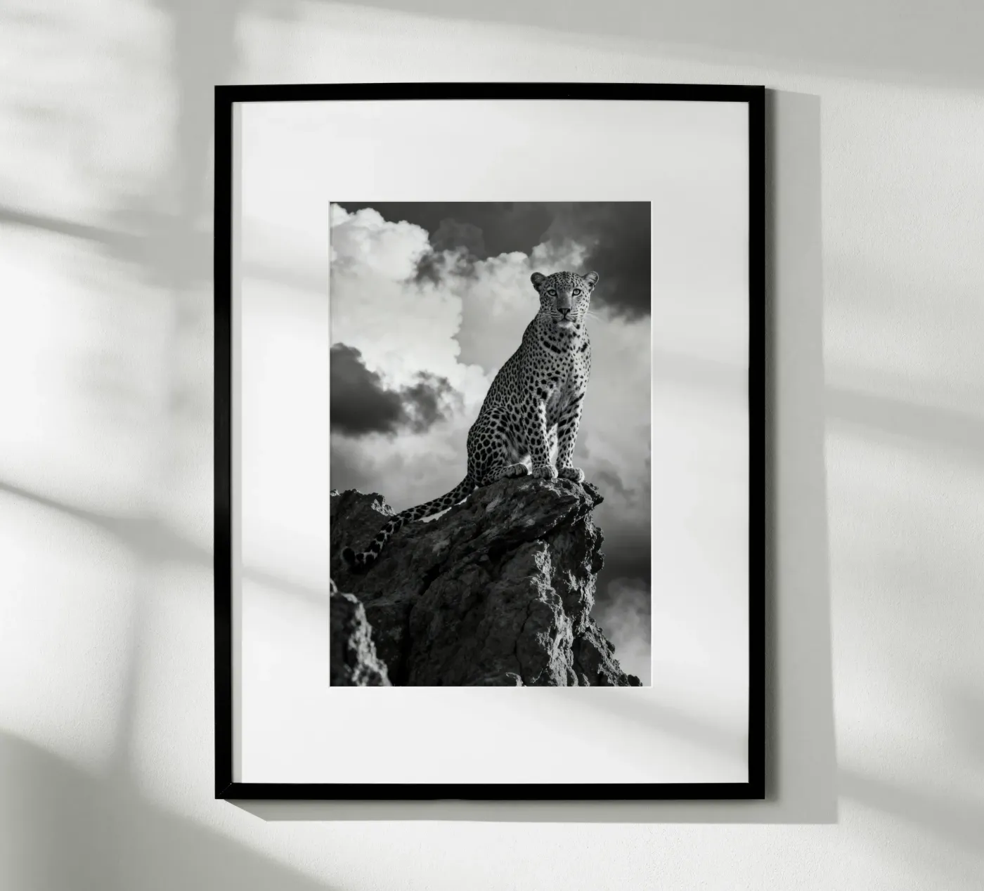 Leopard above the clouds poster by Traumrausch