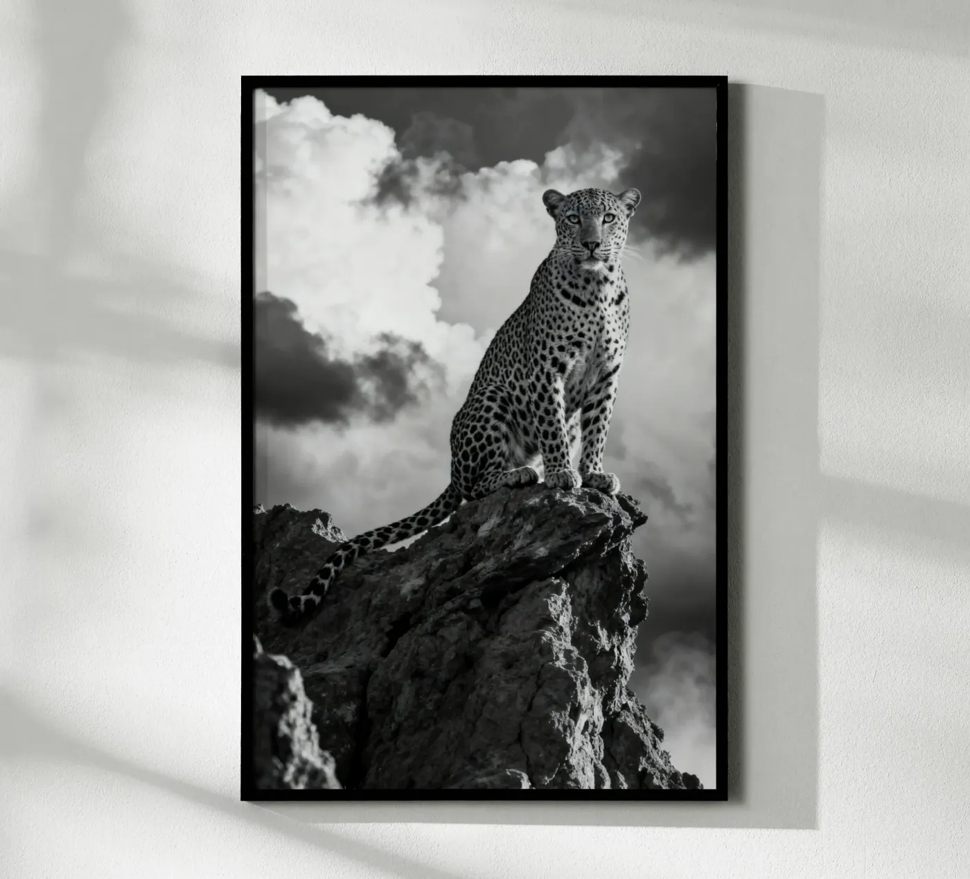 Leopard above the clouds poster by Traumrausch