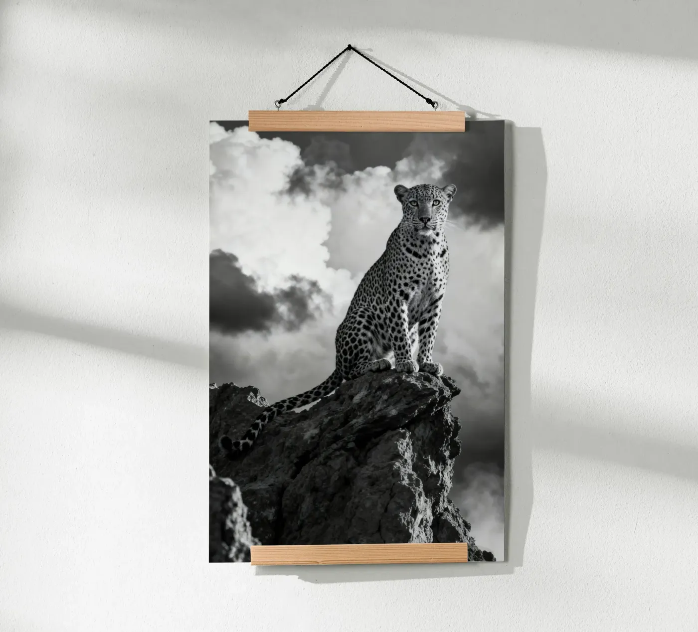 Leopard above the clouds poster by Traumrausch