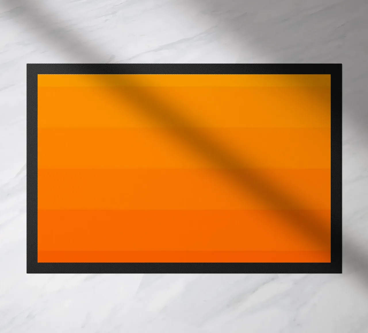 Orange Gradient Tones doormat by Paigaam Studio