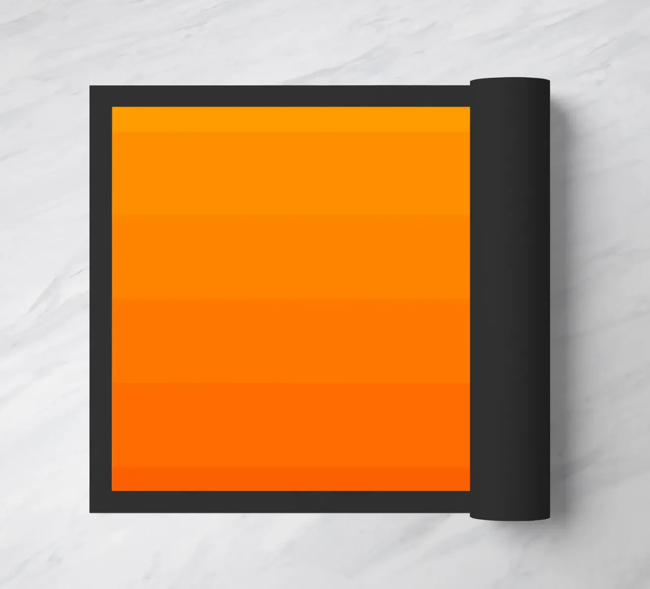 Orange Gradient Tones doormat by Paigaam Studio