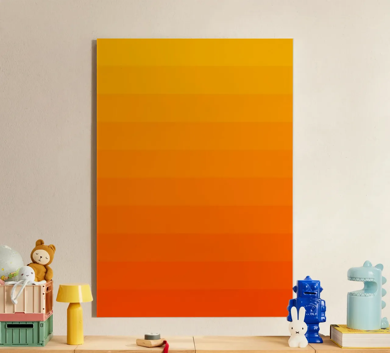 Tons orange en dégradé plexiglas de Paigaam Studio