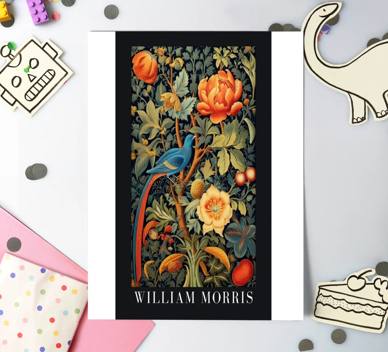 William Morris "Patterns of Nature: William Morris' Floral Pr pack de pegatina de Nikis Art Studio