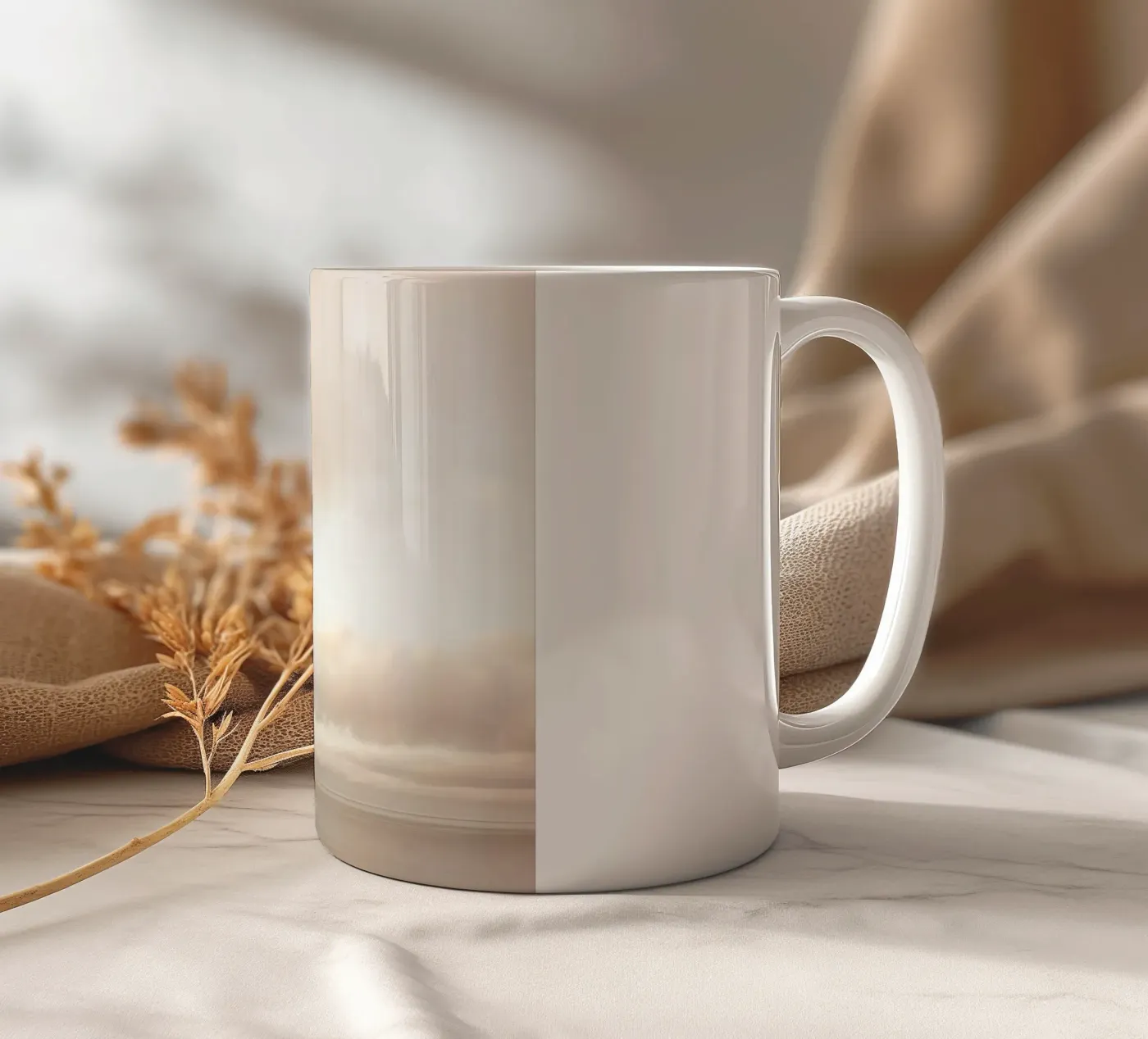 Soft Ocean Clouds ceramic mug by andreas12