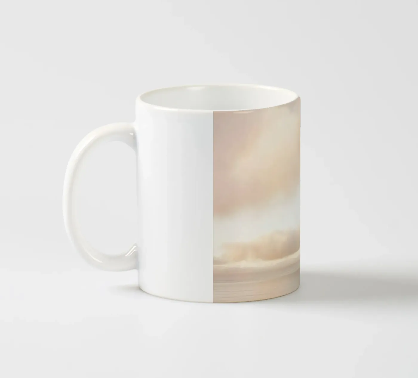Soft Ocean Clouds ceramic mug by andreas12