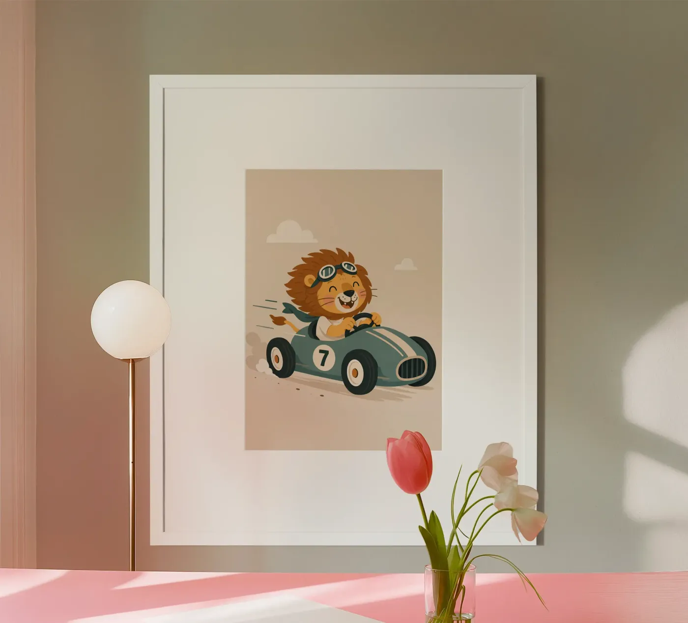Leone veloce poster da Tiny Tails & Stripes