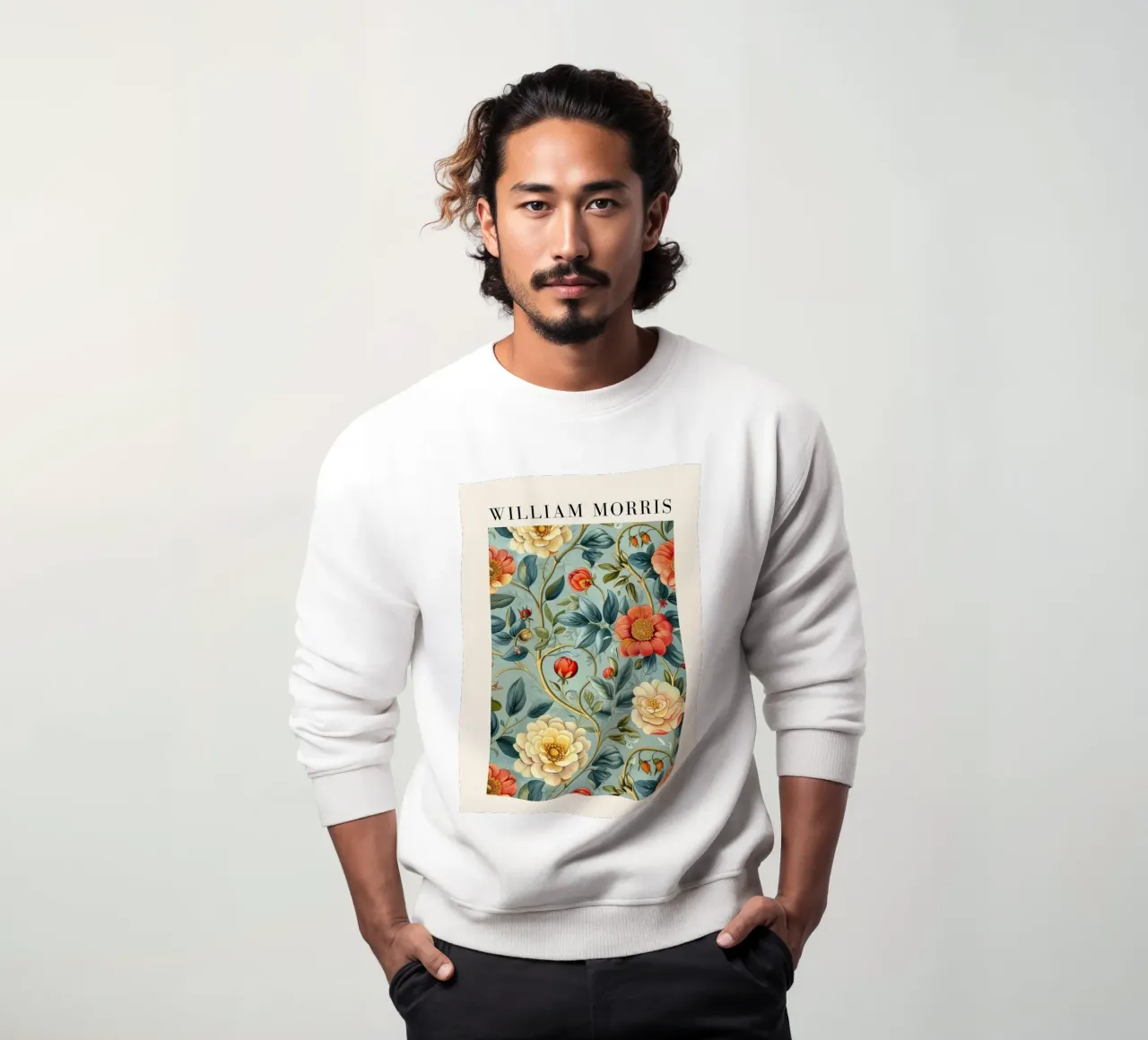William Morris "Morris Magic: The Symphony of Patterns" sweatshirt by Nikis Art Studio