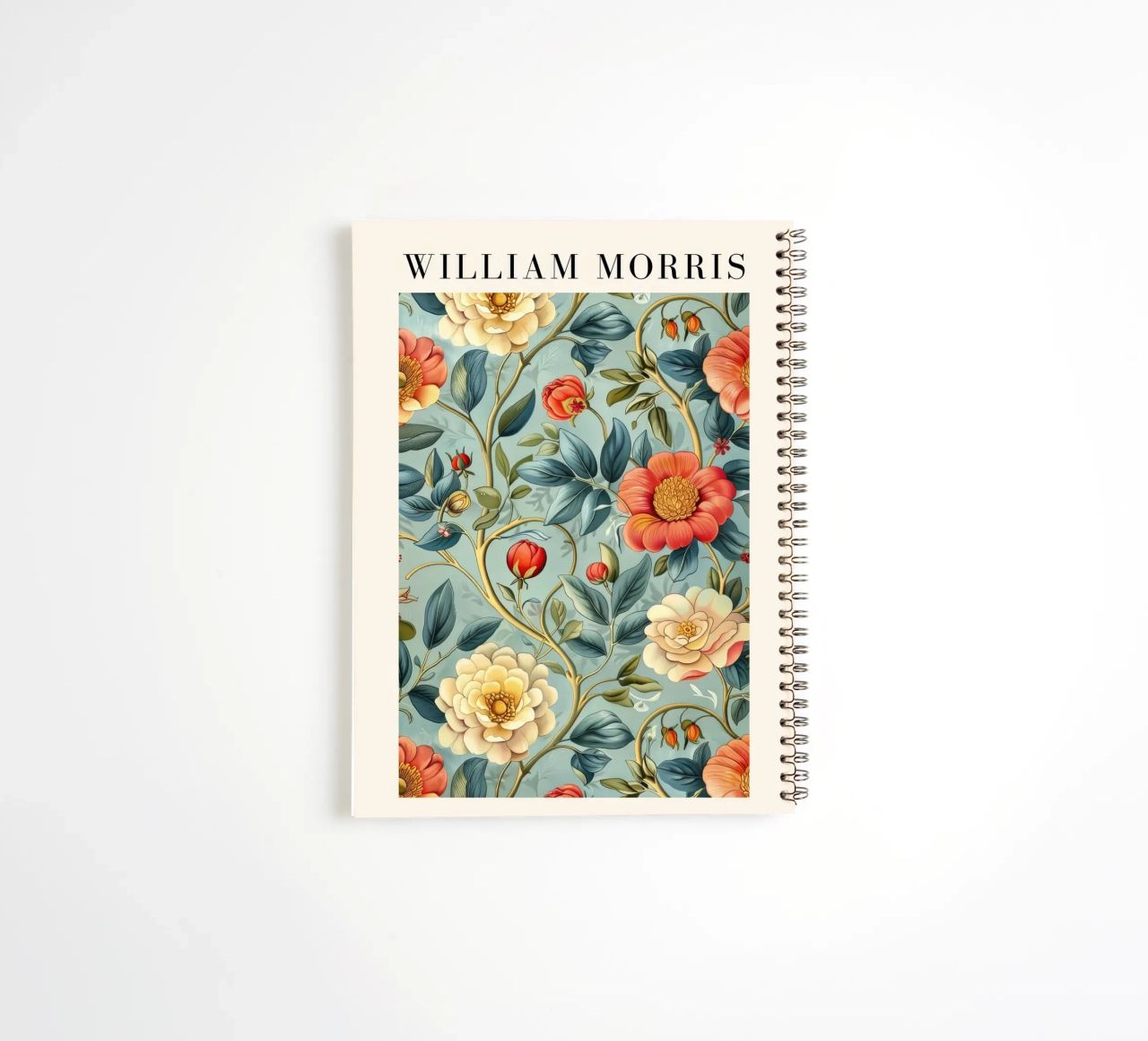William Morris "Morris Magic: The Symphony of Patterns" spiral notebook by Nikis Art Studio