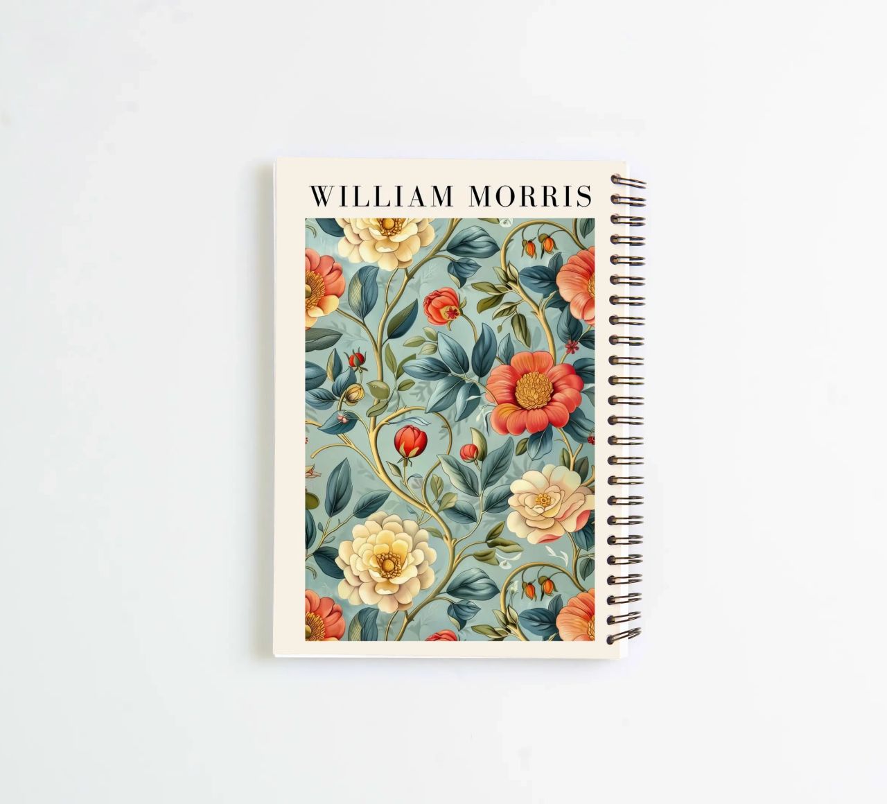 William Morris "Morris Magic: The Symphony of Patterns" spiral notebook by Nikis Art Studio