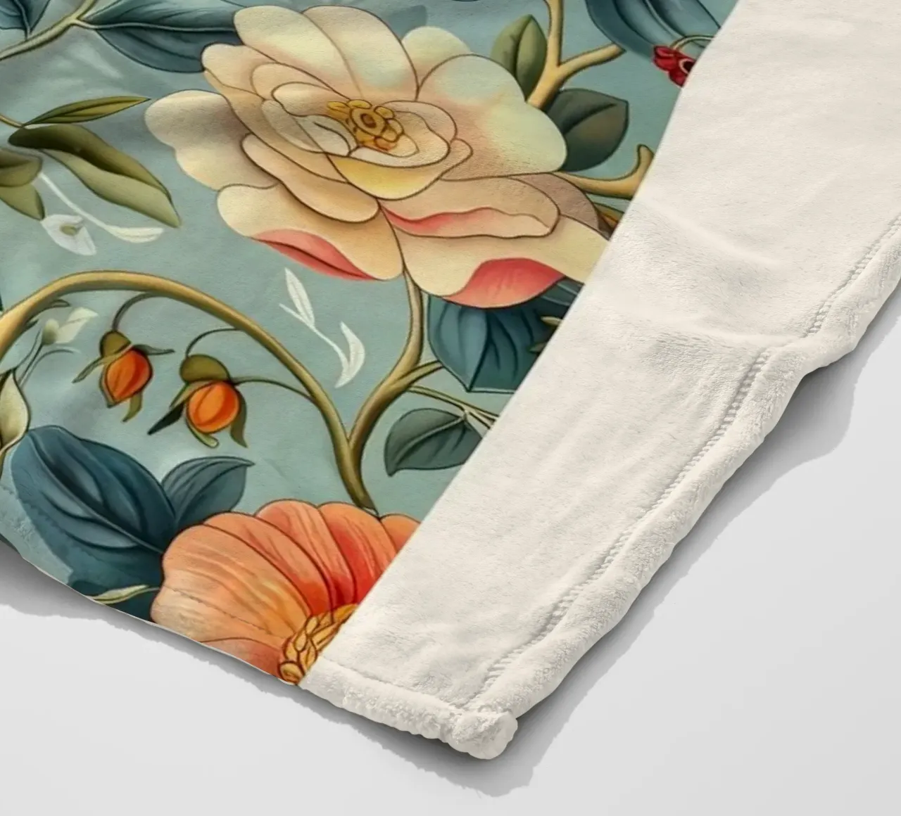 William Morris "Morris Magic: The Symphony of Patterns" fleece blanket by Nikis Art Studio