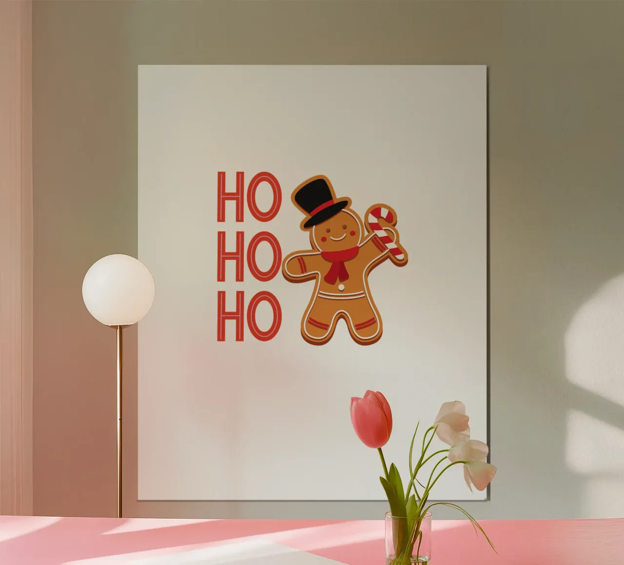 HO HO HO Omino di pan di zenzero carta hahnemühle da ArtDesign by KBK