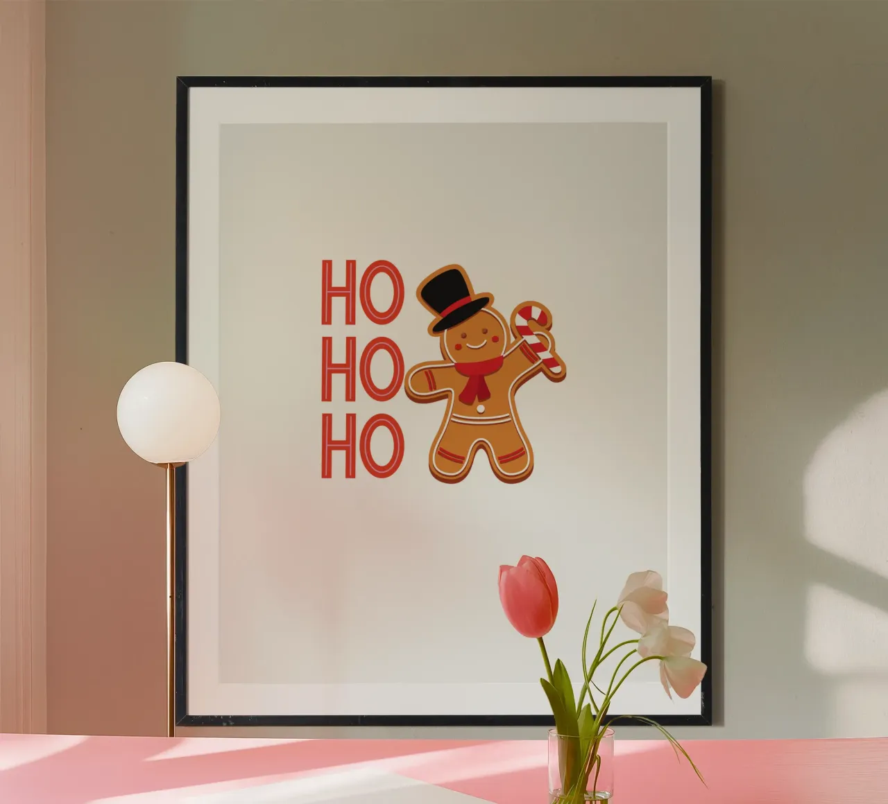 HO HO HO Omino di pan di zenzero carta hahnemühle da ArtDesign by KBK