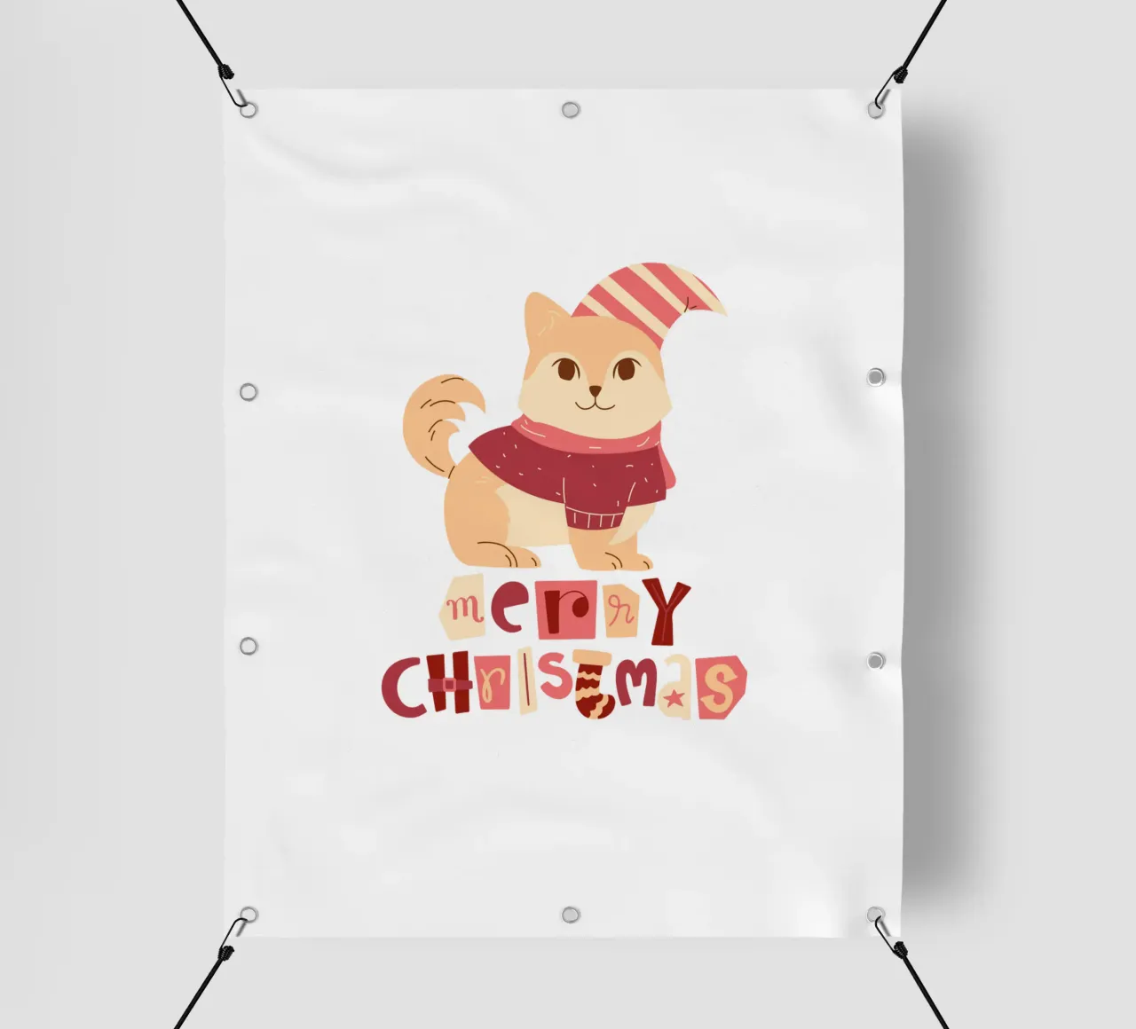 Merry Christmas Cat pvc cover by ArtDesign by KBK