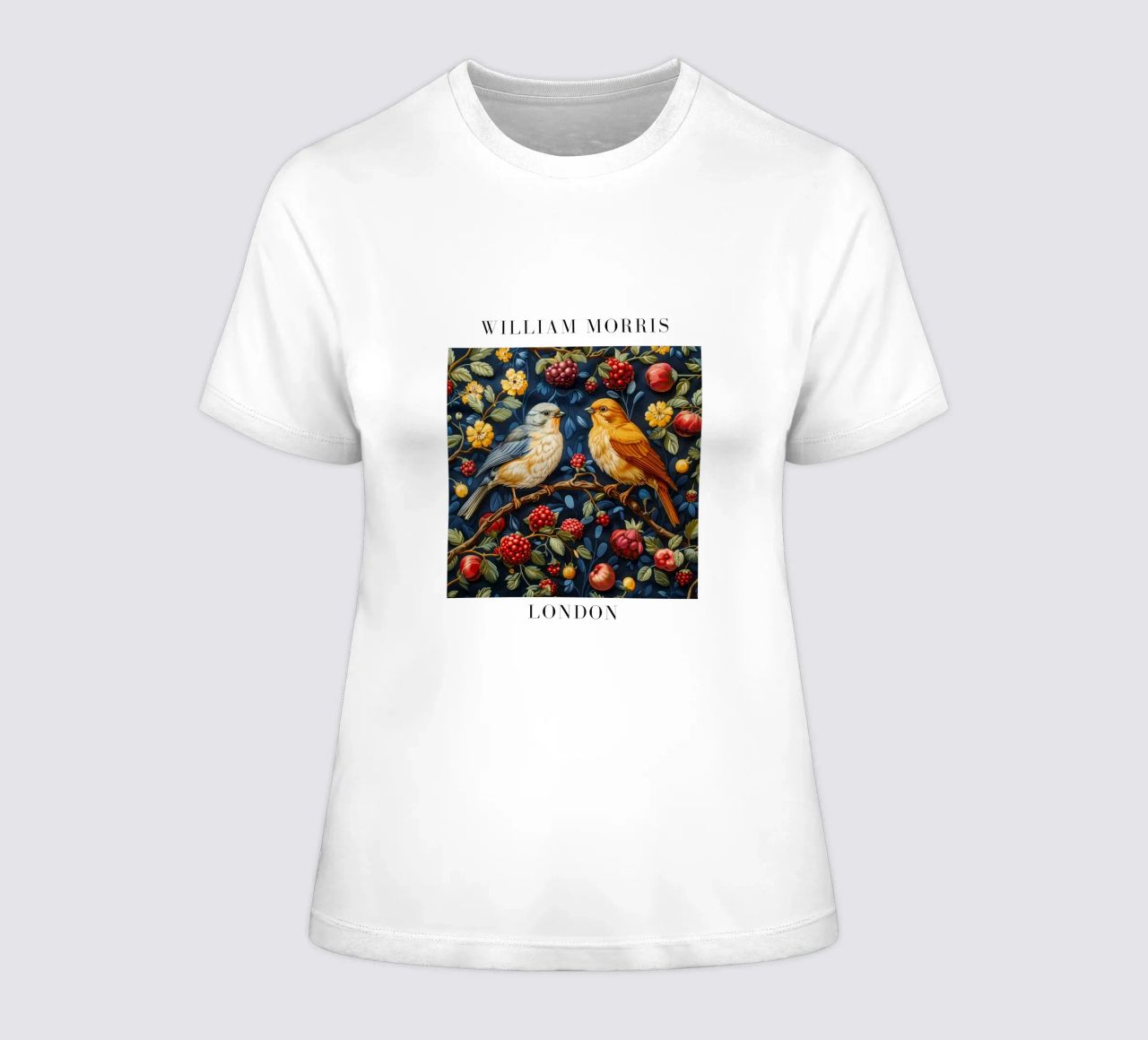 Patterns of Time: William Morris and the Aesthetics of Nature women's fitted t-shirt by Nikis Art Studio
