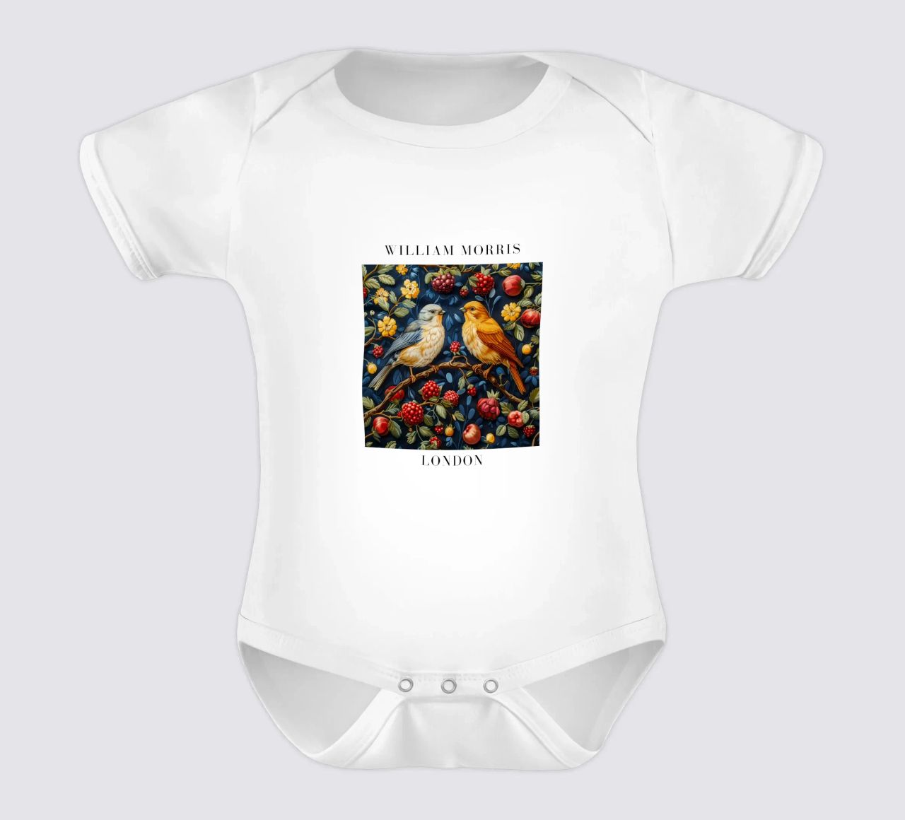 Patterns of Time: William Morris and the Aesthetics of Nature short-sleeve baby romper by Nikis Art Studio