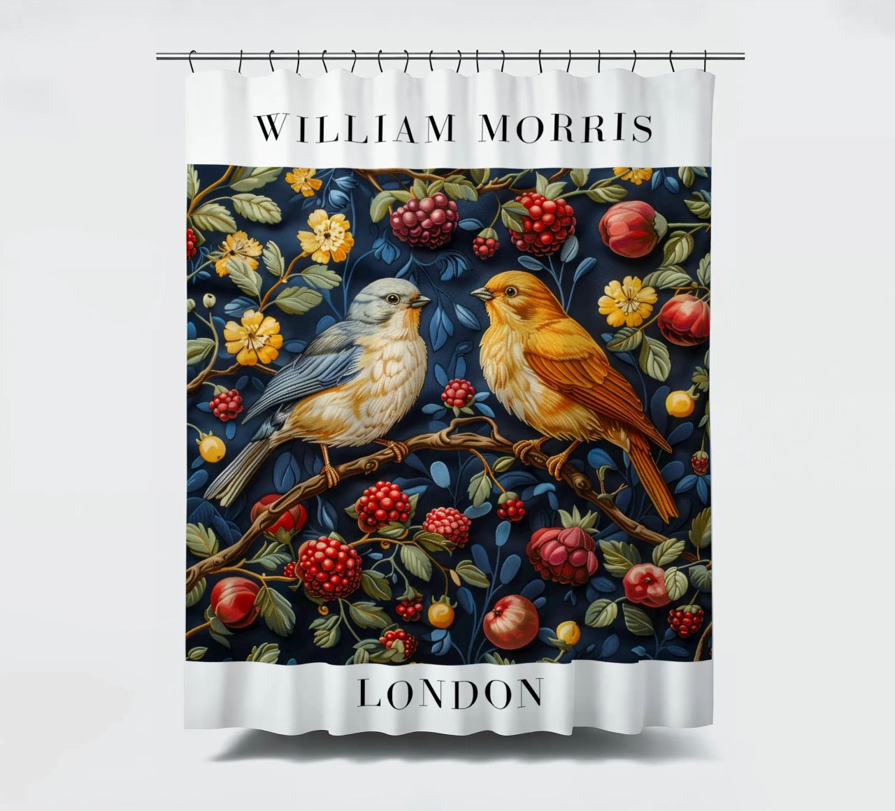 Patterns of Time: William Morris and the Aesthetics of Nature shower curtain by Nikis Art Studio