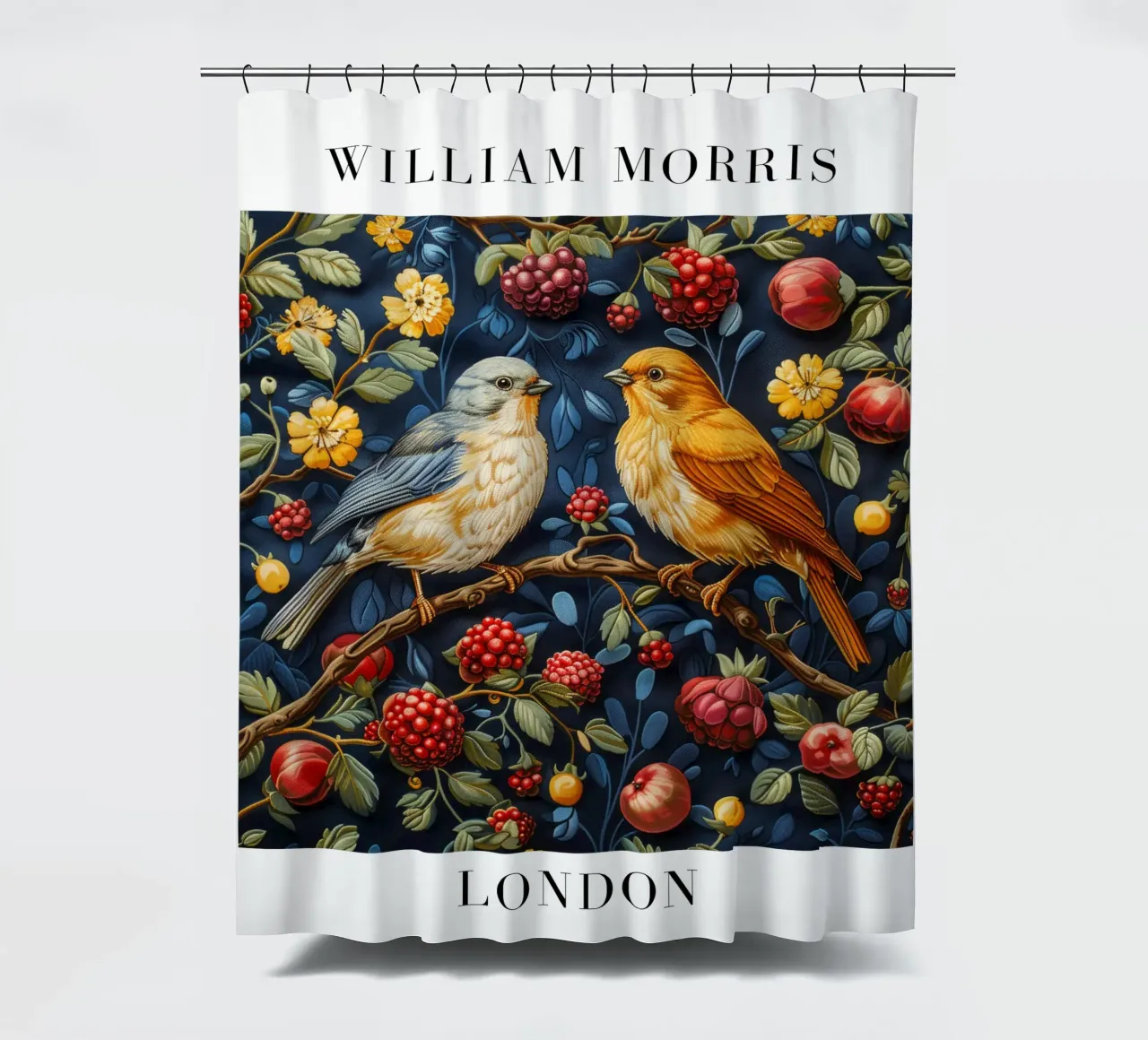 Patterns of Time: William Morris e l'estetica della natura tenda da doccia da Nikis Art Studio