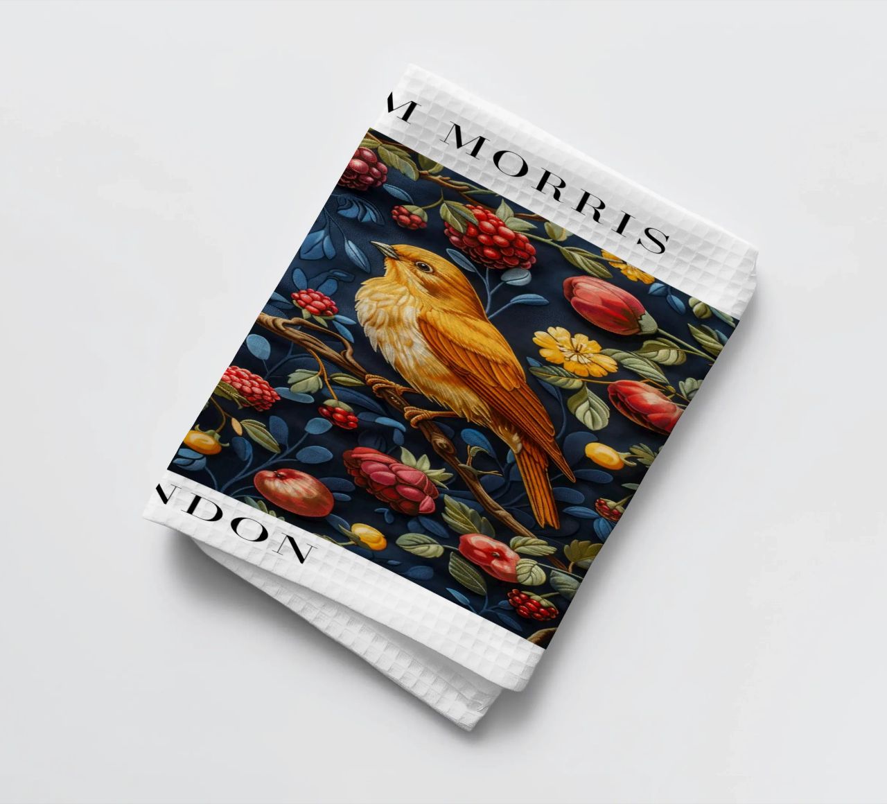 Patterns of Time: William Morris and the Aesthetics of Nature tea towel by Nikis Art Studio