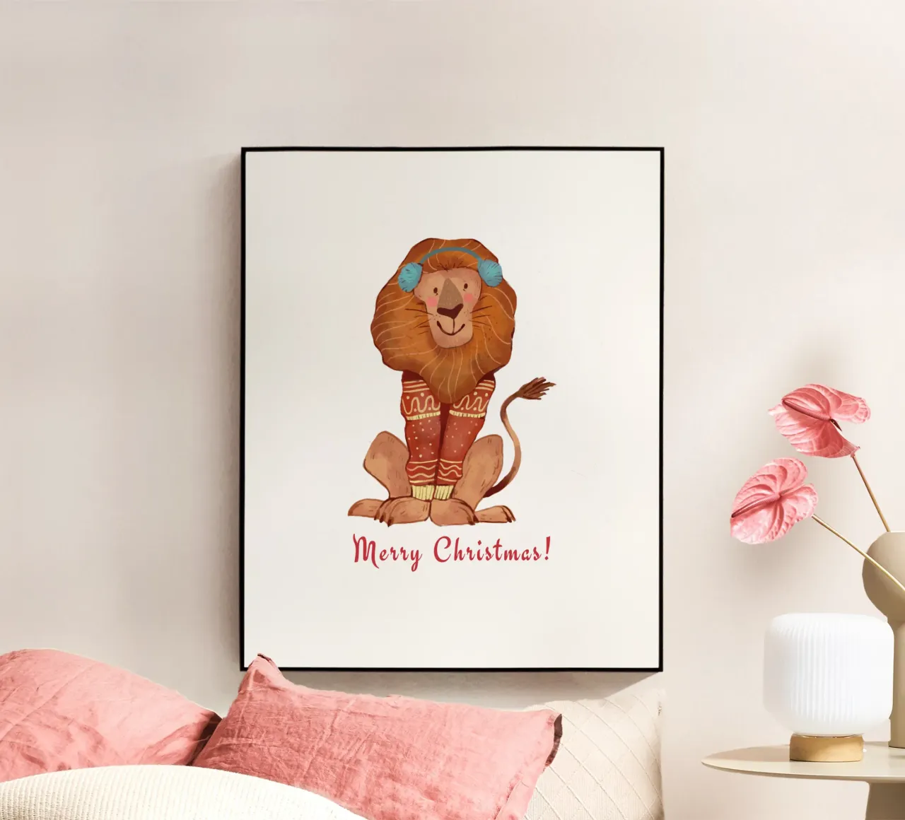 Feliz Navidad león metacrilato de ArtDesign by KBK