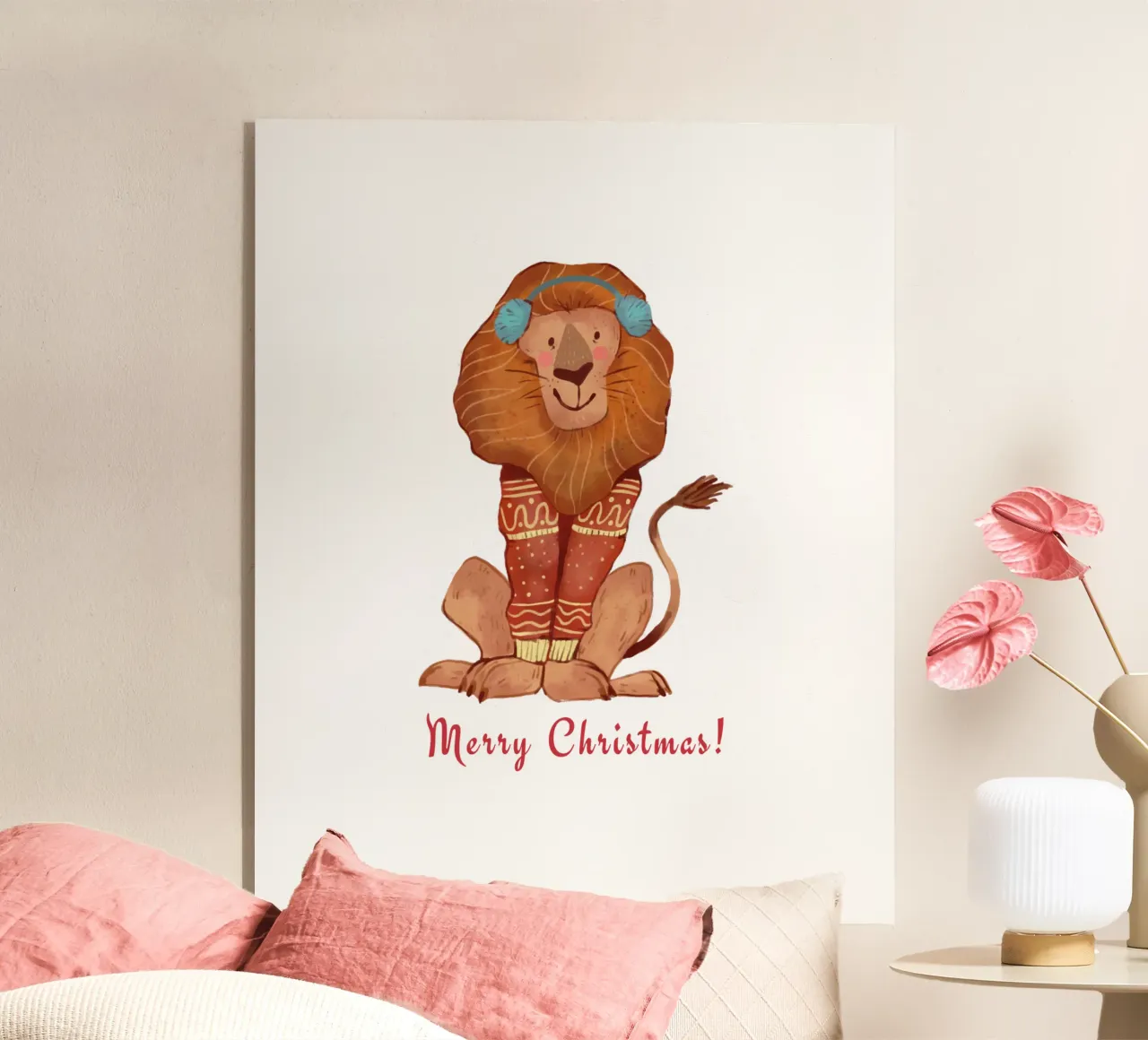 Feliz Navidad león metacrilato de ArtDesign by KBK