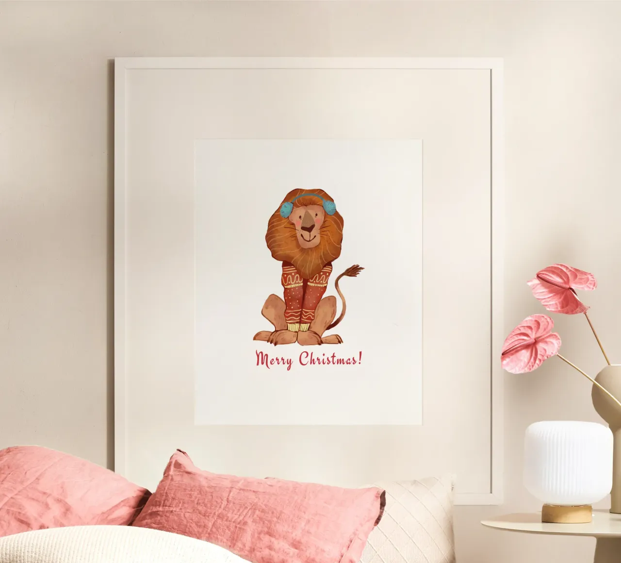Feliz Navidad león poster de ArtDesign by KBK