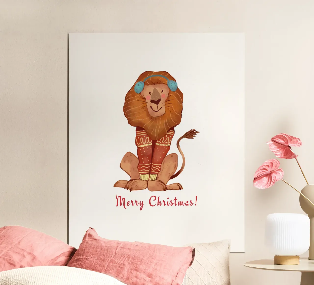 Feliz Navidad león poster de ArtDesign by KBK