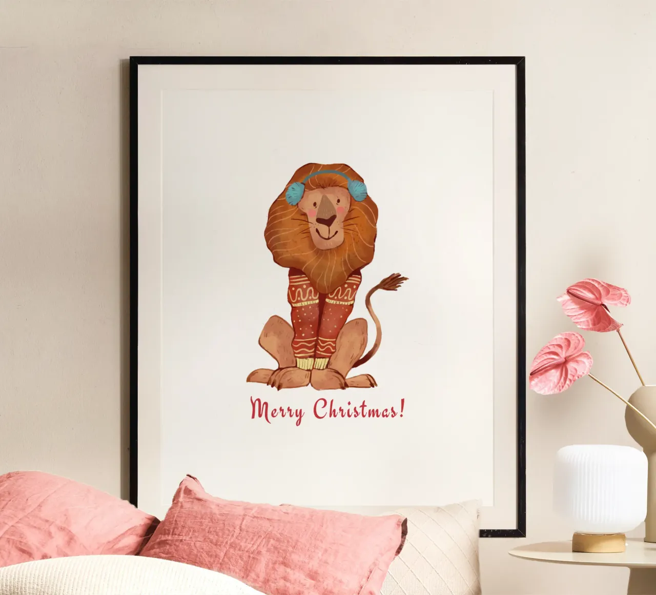Feliz Navidad león poster de ArtDesign by KBK