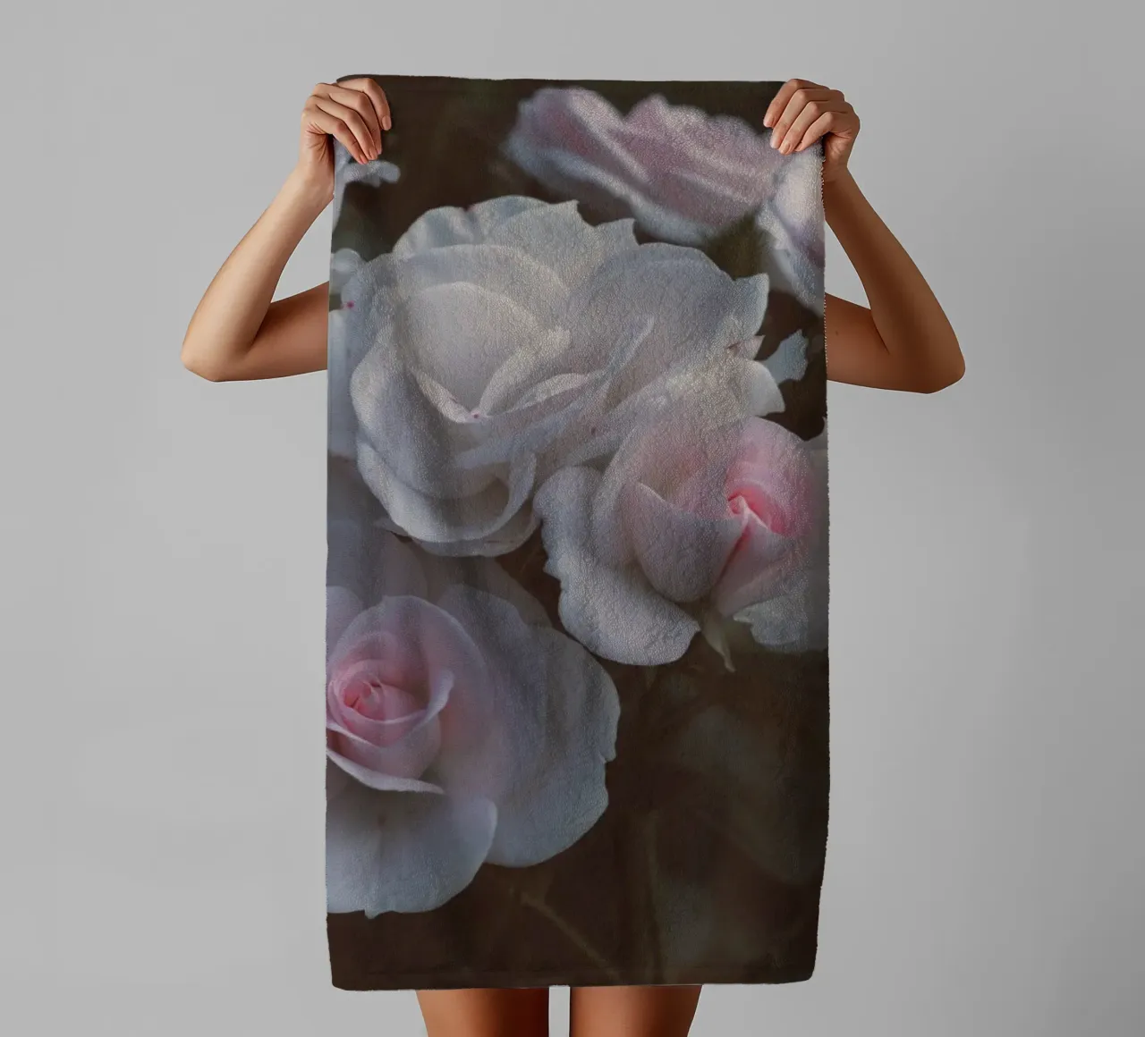 Aesthetic Roses in pink towel by amuellerfotografie