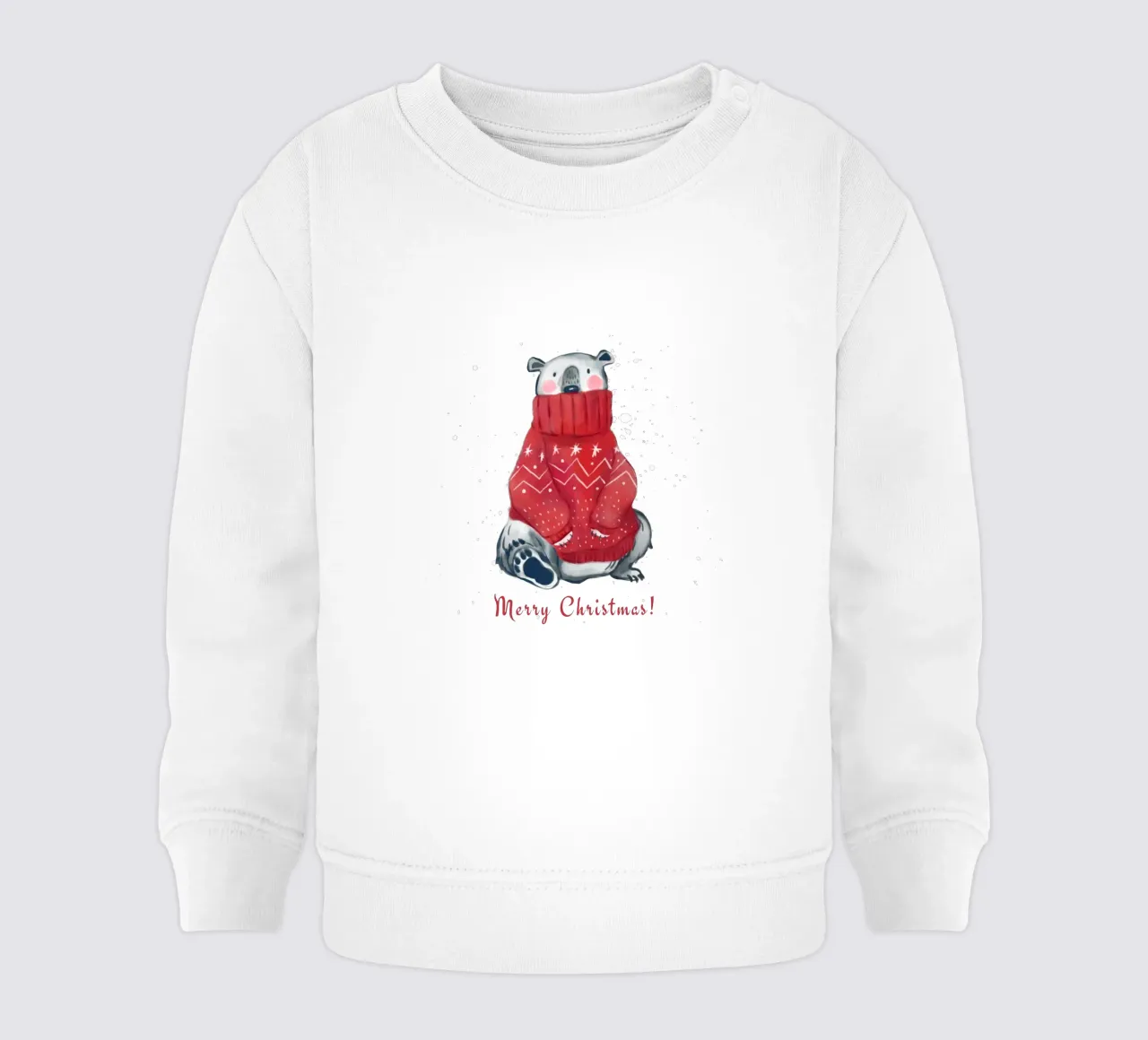 Buon Natale orso polare felpa neonato da ArtDesign by KBK
