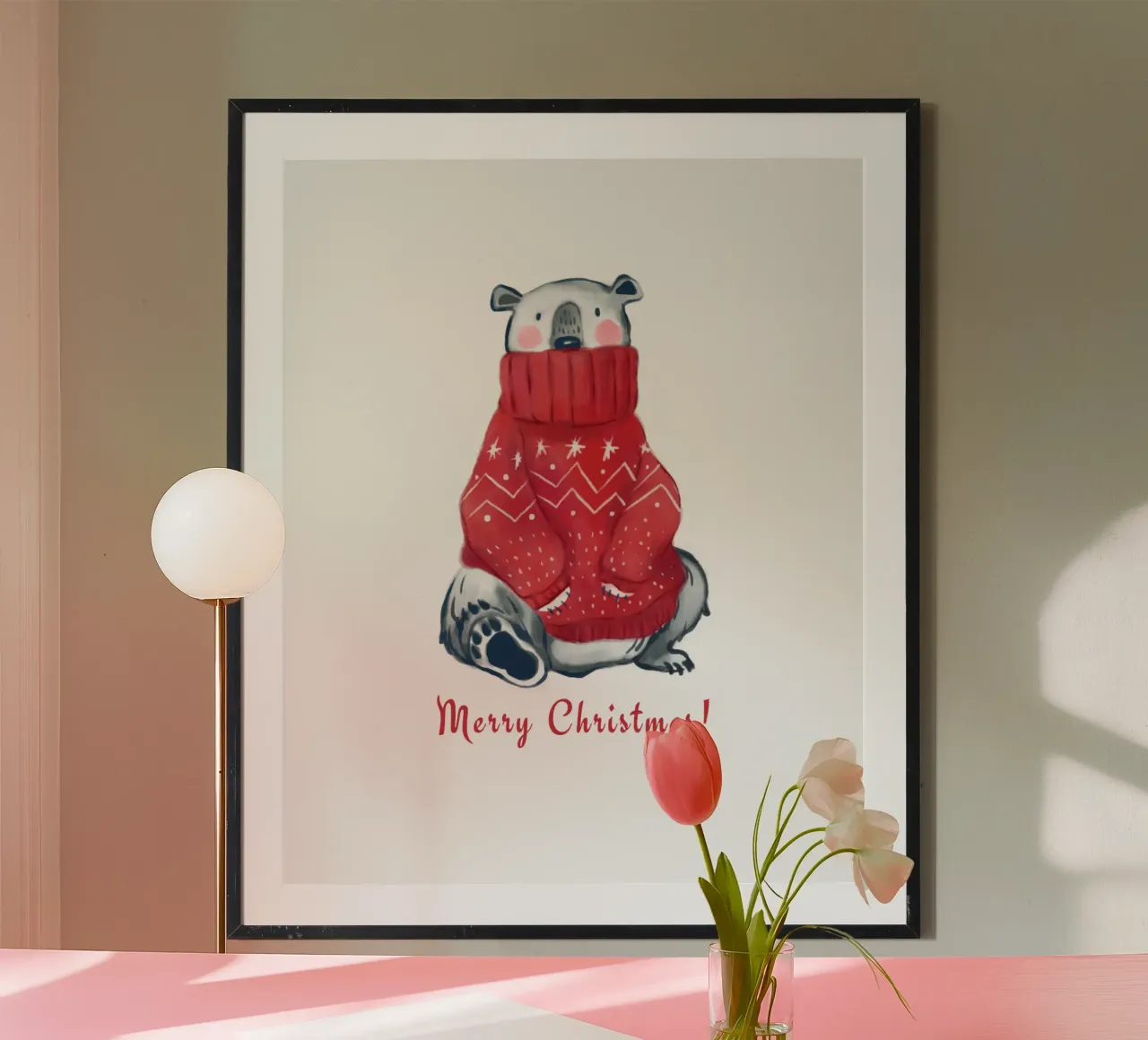 Buon Natale orso polare carta hahnemühle da ArtDesign by KBK