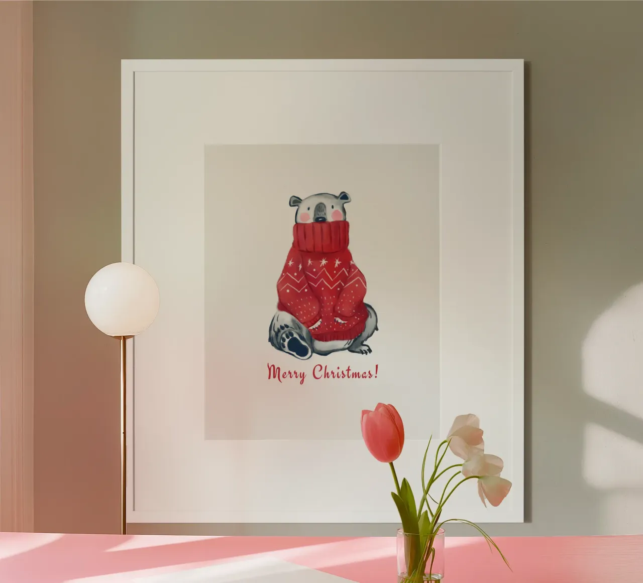 Buon Natale orso polare carta hahnemühle da ArtDesign by KBK