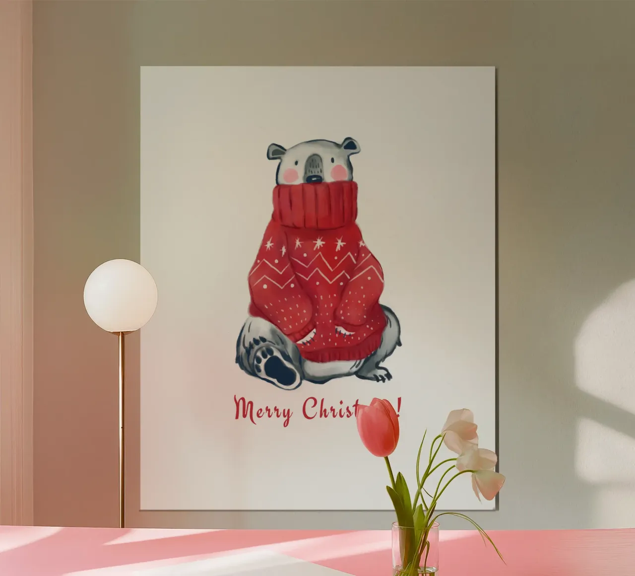 Buon Natale orso polare carta hahnemühle da ArtDesign by KBK