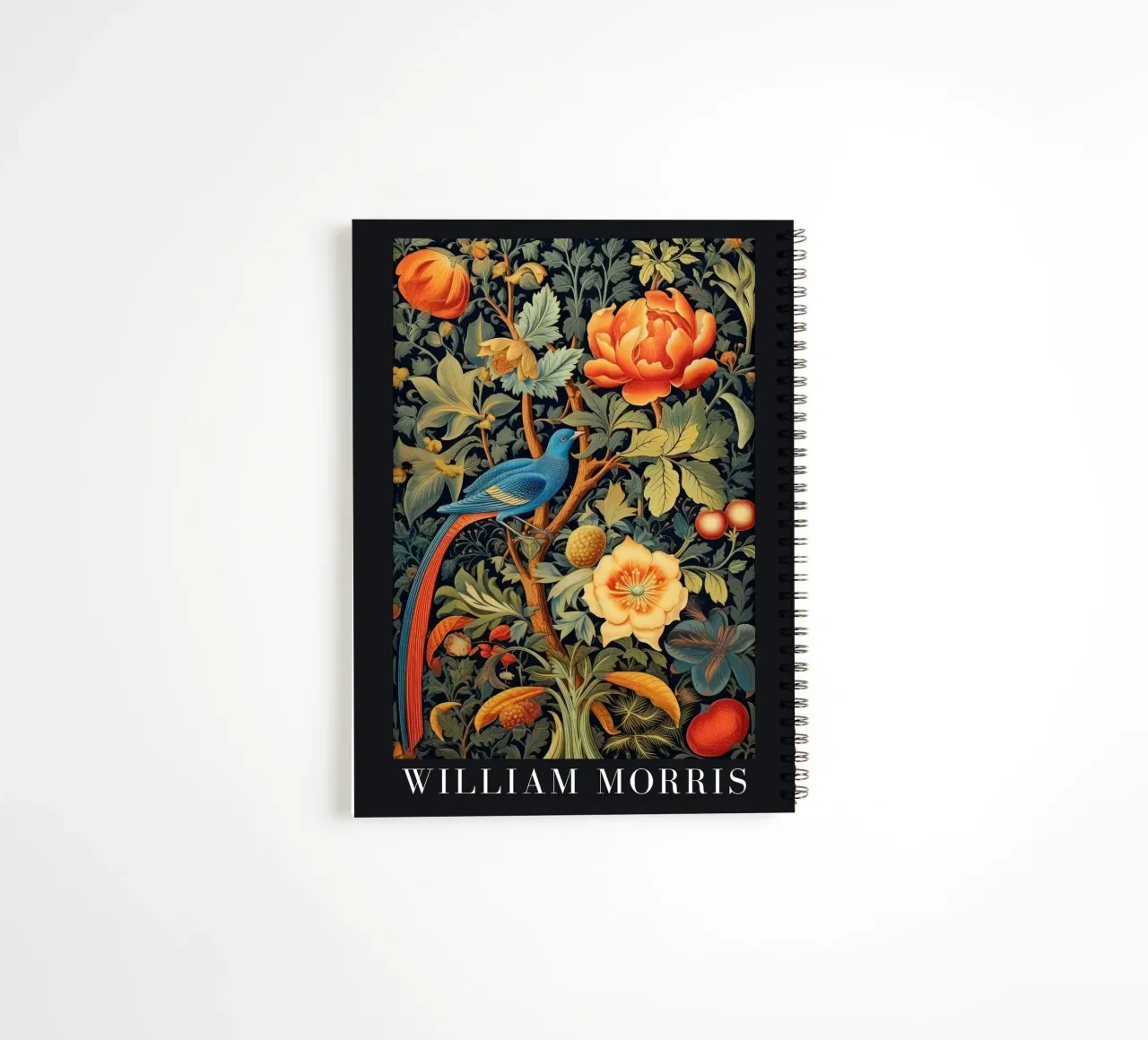 Nature poetry in patterns: William Morris and the Art of Des spiral notebook by Nikis Art Studio