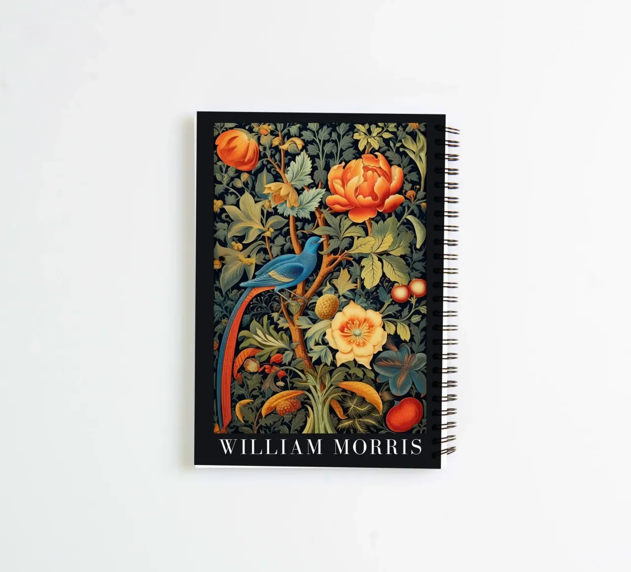 Nature poetry in patterns: William Morris and the Art of Des spiral notebook by Nikis Art Studio