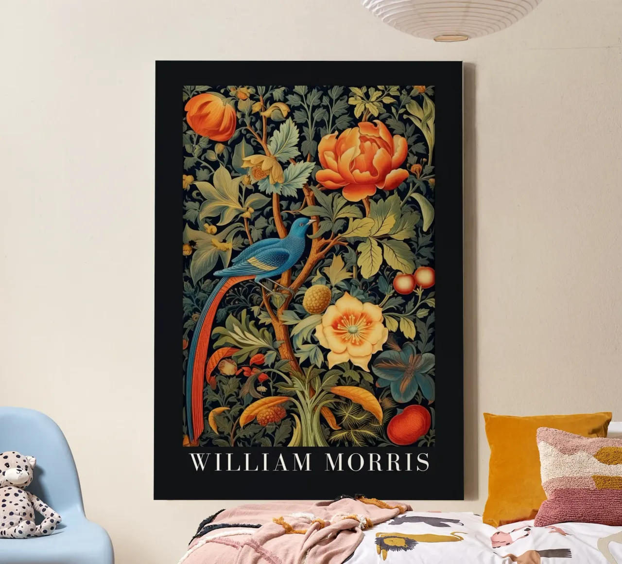 Nature poetry in patterns: William Morris and the Art of Des canvas by Nikis Art Studio