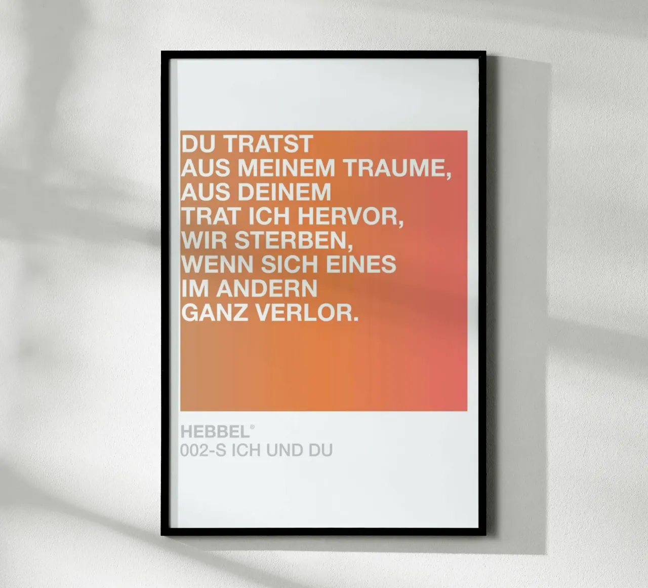 Ich und Du Light 02 poster con telaio in legno da UN-TYPISCH