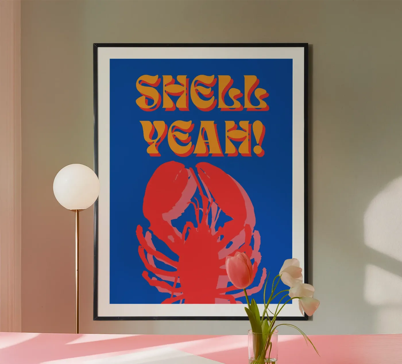 Shell Yeah! Lobster Poster von Bold Pop Studio