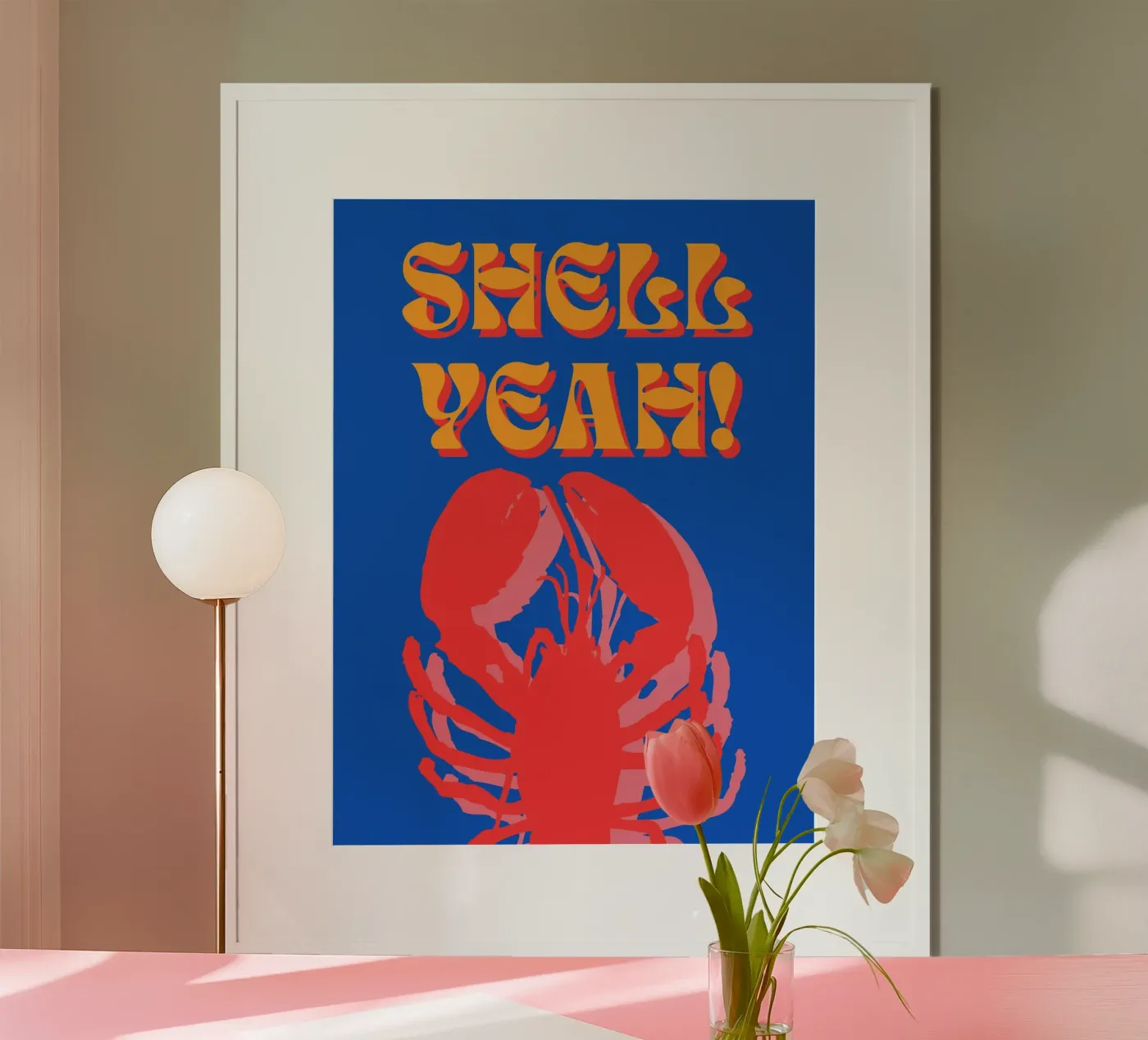 Shell Yeah! Lobster Poster von Bold Pop Studio