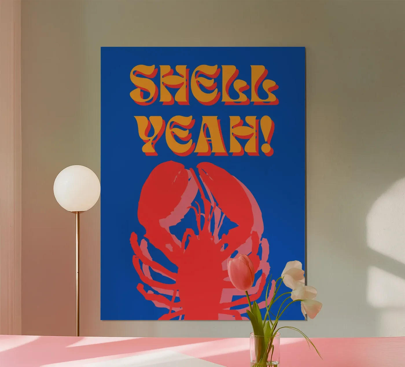 Shell Yeah! Lobster Poster von Bold Pop Studio